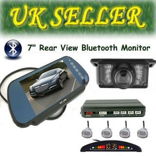 Rearview Mirror GPS Bluetooth Car Monitor DVR+Wireless Reversing 