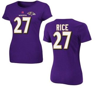 Baltimore Ravens Ray Rice Womens Purple Fair Catch IV Jersey T Shirt 