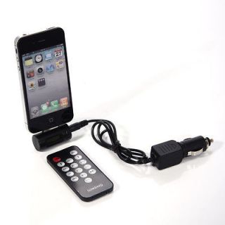   FM Radio Transmitter Car Charger+Remote Control For iPhone 4 4S