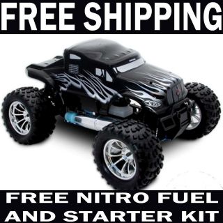 Volcano S30 Nitro Gas 4wd Off Road 2.4Ghz RC Truck w/ BLACK SEMI BODY