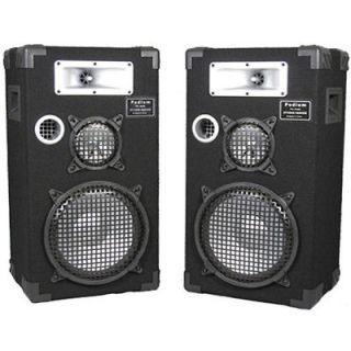 PA DJ Podium Pro Audio Deluxe Speakers New 10 Monitor 3 Way Pair 