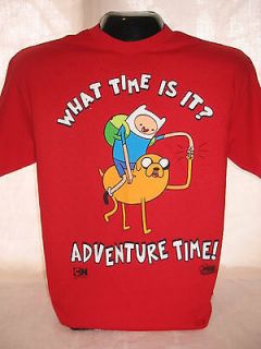   Time Finn Jake What Time Red T Shirt Tee TV Series Show Apparel XL 19