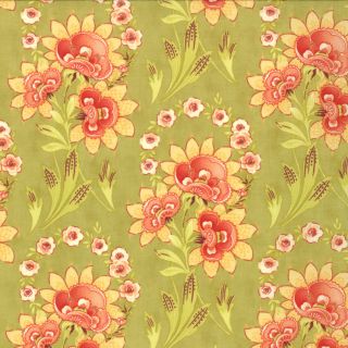 TAPESTRY~BY 1/2 YD~MODA~FIG TREE QUILTS~MARREKESH FLORAL ON PEAR GREEN 