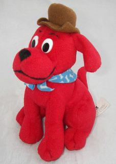   Scholastic Plush Beanbag Clifford The Big Red Dog Cowboy Hat Bandana