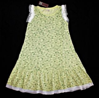 Chasing Fireflies NANO ~ Green Ditsy Floral Summer Dress TWINS ~ 2 