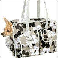 Snoozer Slant Pocket Tote Pet Carry On Bag Purse Travel Carrier Dog 