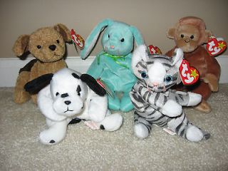 Lot of ** 5 ** RETIRED ~ RARE Beanie Babies ~ All with Tags 