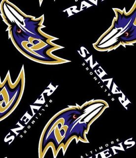 NFL Baltimore Ravens Polyester Fleece Fabric By the Yard 58 W