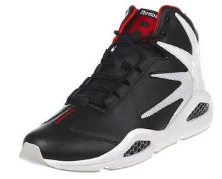Mens Reebok Blast Hi Top Basketball Sneakers New, Black Red White 