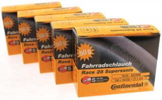 Lot of 5 CONTINENTAL SUPERSONIC RACE 700 x 18/25 28 Inner Tube 42mm 