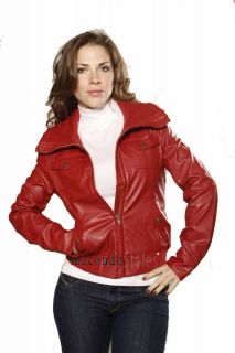 red leather jacket in Womens Clothing