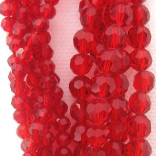 Crystal Faceted Round Glass Beads   4mm, 6mm, 8mm Many Clear Colors
