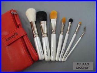 Benefit 7 Piece Brush Set In Red Pouch + FREE CHRISTMAS GIFT
