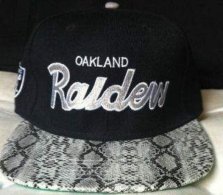Rare Oakland Raiders Snakeskin Strapback Cap Hat RSVP M&N Tyga EZE 