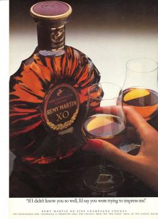 Original 1970s Breweriana advertisement   REMY MARTIN XO COGNAC