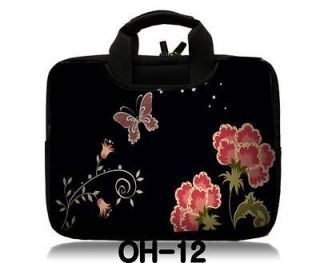 Red Flower 17 17.3 Inch Laptop Notebook Carry Case Handle Bag Sleeve 