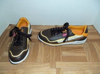 PASTRY Brown Multi Colored Leather Athletic Womens Shoes 9M