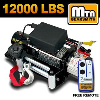   LBS 12V RECOVERY ELECTRIC WINCH TRUCK SUV 12000LB Free Wireless Remote
