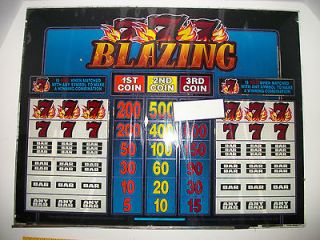 Bally Slot Machine Glass Blazing Sevens 7s