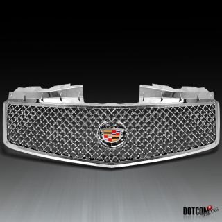 03 07 CADILLAC CTS MESH CHROME GRILLE GRILL+LOGO EMBLEM (Fits 
