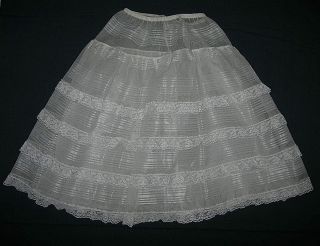 Genuine Vintage 50s St.Michael Net+Lace Full Petticoat,1/2S​lip 