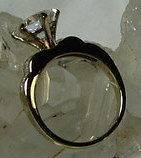  Absolute Round Baguettes Solitaire Ring SZ 6