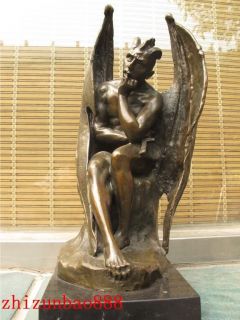14 Fallen Angels Satan Demons Marble Bronze art Statue