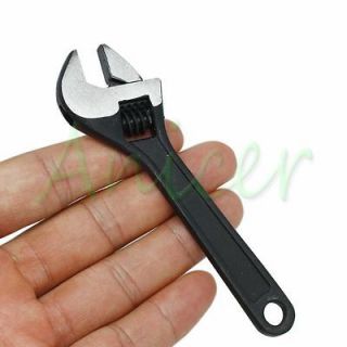   Mini Metal Adjustable Spanner Wrench Hand Tool 15mm Jaw Capacity Black