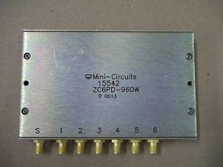   ZC6PD 960W 6 way coaxial power splitter/combiner for RF, microwave