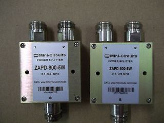   two Mini circuits ZAPD 900 5W two way coaxial Power Splitter/Combiner