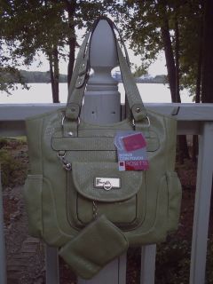 NEW/ WITH TAGS ROSETTI GREEN FAUX PEBBLED HANDBAG