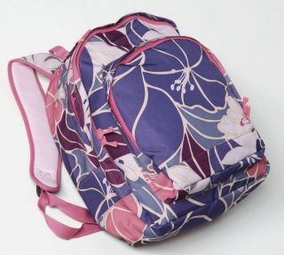 ROXY Large Tropical Backpack Travel Bag Bolsa Sac Dos Lilac Antik PINK 