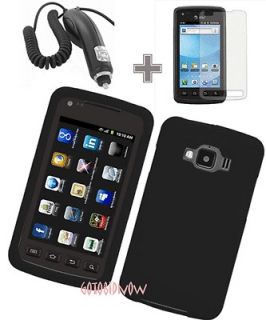   SILICONE SLEEVE SKIN CASE+CAR CHARGER+LCD for Samsung Rugby Smart