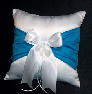 MALIBU BLUE Accent Wedding Ring Bearer Pillow *ASK ABOUT CUSTOM 