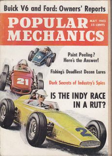 Popular Mechanics 5/62, Buick Special, Fairlane, Red Gorillas, Indy 
