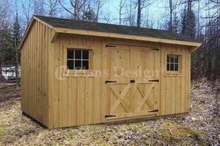 14 Utility Saltbox Roof Style Shed Plans #70814