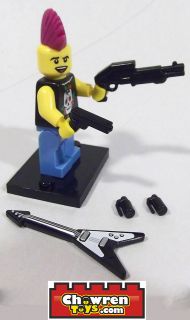 LEGO 8804 Mad Max Gang Punk Rocker SEALED Minifigure + BrickArms Guns 