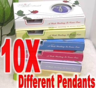   Lot of 10 Boxes Wish Pearl Necklace A wish waiting come true Who133