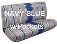 Full Sz Truck Bench Seat Cover Saddle Blanket NAVY BLUE