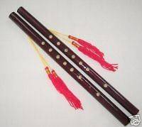 Pair of Cherry Wood Colored Bamboo Flutes used for Protection in Feng 