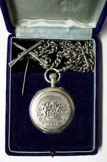 Rare WWI Award Russian Silver Pavel Bure Paul Buhre Pocket Watch