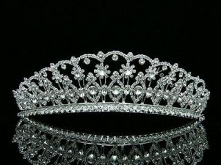 Bridal Pageant Rhinestone Crystal Prom Wedding Crown Tiara 8606