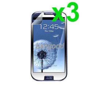 3x Mirror LCD Screen Guard Protector Film For Samsung Galaxy S3 S III 