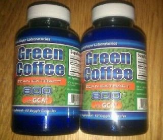 PURE GREEN COFFEE BEAN EXTRACT CHLOROGENIC ACID 800MG 120 CAPSULES *