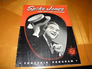 Spike Jones and His City Slickers Souvenir program 1947 16pgs GD VG