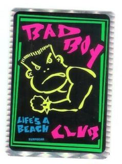 Bad Boy Club Vintage 80s Surf Skate Sticker Rare 2