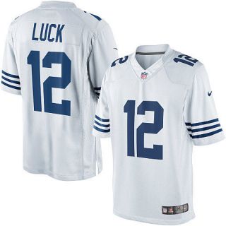 Andrew Luck Jersey YOUTH White Throwback Indianapolis Colts by Nike