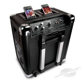   DJ PA Portable 2 Way Speaker Sound System w/ iPod iPhone Docks NEW