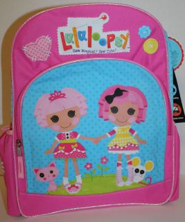 Lalaloopsy Pinks Jewels Sparkle & Sugar Crumb Backpack Bookbag 16X12X5 