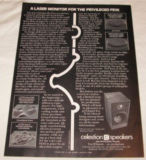 Vintage Celestion SL 6 Stereo Speakers PRINT AD 1981